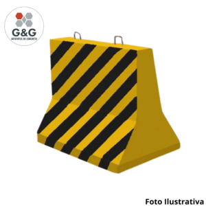 Barreira New Jersey Dupla (0,61×0,81×1,50) – Zebrada
