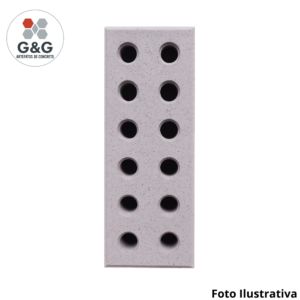 Grelha de concreto 24,5×59,5x5cm