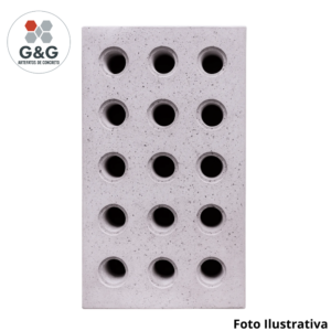 Grelha de concreto 34,5×59,5x5cm