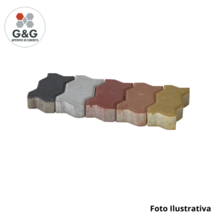 Piso Intertravado ( grafite, natural, vermelho e amarelo)
