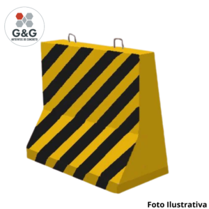 Barreira New Jersey Simples (0,38×0,81×1,50) – Zebrada